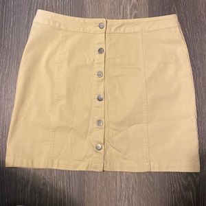 cream denim skirt
